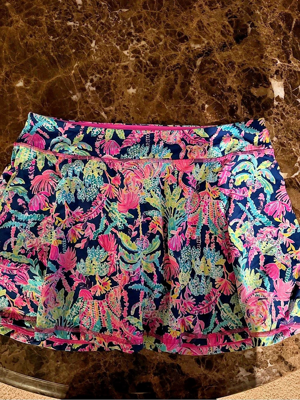 Lilly Pulitzer Floral luxletic Skort in Blue & Pink